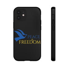 Load image into Gallery viewer, Ukraine Peace & Freedom - Black - iPhone / Pixel / Galaxy