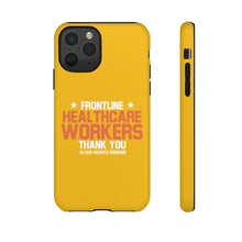 Load image into Gallery viewer, Tough Cases - Thank You Frontline Healthcare Workers - Yellow - iPhone / Pixel / Galaxy