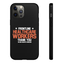 Load image into Gallery viewer, Tough Cases - Thank You Frontline Healthcare Workers - Black - iPhone / Pixel / Galaxy