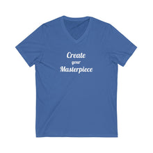 Charger l'image dans la galerie, Create your Masterpiece Unisex Jersey Short Sleeve V-Neck Tee