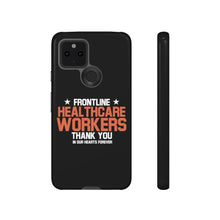 Load image into Gallery viewer, Tough Cases - Thank You Frontline Healthcare Workers - Black - iPhone / Pixel / Galaxy