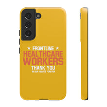 Load image into Gallery viewer, Tough Cases - Thank You Frontline Healthcare Workers - Yellow - iPhone / Pixel / Galaxy