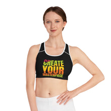Charger l'image dans la galerie, Create Your Masterpiece Sports Bra - Black