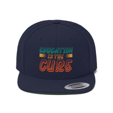 将图片加载到图库查看器,Education is the Cure (version 2) Flat Bill Hat