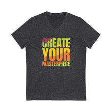 Charger l'image dans la galerie, Create your Masterpiece (version 2) Unisex Jersey Short Sleeve V-Neck Tee