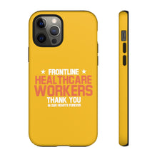 Load image into Gallery viewer, Tough Cases - Thank You Frontline Healthcare Workers - Yellow - iPhone / Pixel / Galaxy