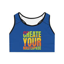 Charger l'image dans la galerie, Create Your Masterpiece Sports Bra - Blue