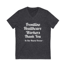 Charger l'image dans la galerie, Frontline Healthcare Workers Thank You Unisex Jersey Short Sleeve V-Neck Tee