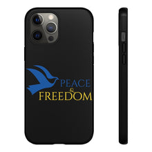 Load image into Gallery viewer, Ukraine Peace & Freedom - Black - iPhone / Pixel / Galaxy
