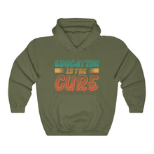 Charger l'image dans la galerie, Education is the Cure (version 2) Unisex Heavy Blend™ Hooded Sweatshirt
