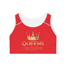 Lade das Bild in den Galerie-Viewer, Queens Live Forever Sports Bra - Red