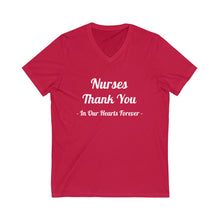 Charger l'image dans la galerie, Nurses Thank You Unisex Jersey Short Sleeve V-Neck Tee