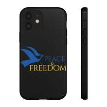 Load image into Gallery viewer, Ukraine Peace & Freedom - Black - iPhone / Pixel / Galaxy
