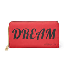 Load image into Gallery viewer, Zipper Wallet - Dream Big - Red (Please allow 2 weeks for Shipping)