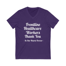 Charger l'image dans la galerie, Frontline Healthcare Workers Thank You Unisex Jersey Short Sleeve V-Neck Tee