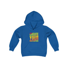 Cargar imagen en el visor de la galería, Create Your Masterpiece Youth Heavy Blend Hooded Sweatshirt
