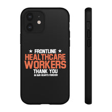 Load image into Gallery viewer, Tough Cases - Thank You Frontline Healthcare Workers - Black - iPhone / Pixel / Galaxy