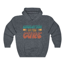 Charger l'image dans la galerie, Education is the Cure (version 2) Unisex Heavy Blend™ Hooded Sweatshirt