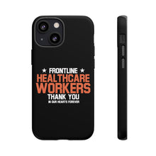 Load image into Gallery viewer, Tough Cases - Thank You Frontline Healthcare Workers - Black - iPhone / Pixel / Galaxy