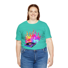 Charger l'image dans la galerie, Turntable on Fire Unisex Jersey Short Sleeve Tee