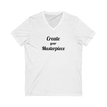 Charger l'image dans la galerie, Create your Masterpiece Unisex Jersey Short Sleeve V-Neck Tee