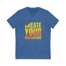 Charger l'image dans la galerie, Create your Masterpiece (version 2) Unisex Jersey Short Sleeve V-Neck Tee