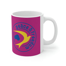Charger l'image dans la galerie, Peace & Freedom Berry Mug 11oz