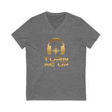 Charger l'image dans la galerie, Turn Me Up - Gold (version 2) Unisex Jersey Short Sleeve V-Neck Tee