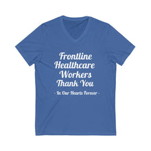 Charger l'image dans la galerie, Frontline Healthcare Workers Thank You Unisex Jersey Short Sleeve V-Neck Tee