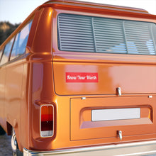 Cargar imagen en el visor de la galería, Know Your Worth Red Bumper Sticker