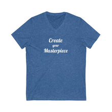 Charger l'image dans la galerie, Create your Masterpiece Unisex Jersey Short Sleeve V-Neck Tee