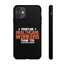 Load image into Gallery viewer, Tough Cases - Thank You Frontline Healthcare Workers - Black - iPhone / Pixel / Galaxy
