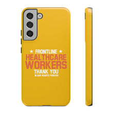 Load image into Gallery viewer, Tough Cases - Thank You Frontline Healthcare Workers - Yellow - iPhone / Pixel / Galaxy