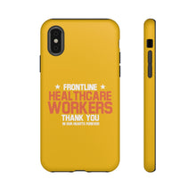 Load image into Gallery viewer, Tough Cases - Thank You Frontline Healthcare Workers - Yellow - iPhone / Pixel / Galaxy