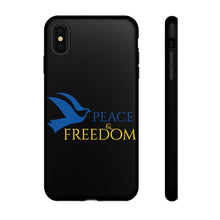 Load image into Gallery viewer, Ukraine Peace & Freedom - Black - iPhone / Pixel / Galaxy