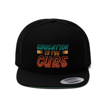 将图片加载到图库查看器,Education is the Cure (version 2) Flat Bill Hat
