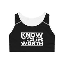 Charger l'image dans la galerie, Know Your Worth Sports Bra - Black