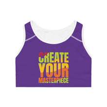 Load image into Gallery viewer, Create Your Masterpiece Sports Bra - Purple