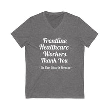 Charger l'image dans la galerie, Frontline Healthcare Workers Thank You Unisex Jersey Short Sleeve V-Neck Tee