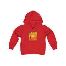 Cargar imagen en el visor de la galería, Create Your Masterpiece Youth Heavy Blend Hooded Sweatshirt