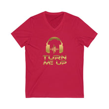 Charger l'image dans la galerie, Turn Me Up - Gold (version 2) Unisex Jersey Short Sleeve V-Neck Tee