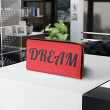 Load image into Gallery viewer, Zipper Wallet - Dream Big - Red (Please allow 2 weeks for Shipping)