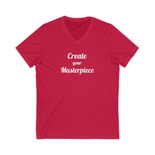 Charger l'image dans la galerie, Create your Masterpiece Unisex Jersey Short Sleeve V-Neck Tee