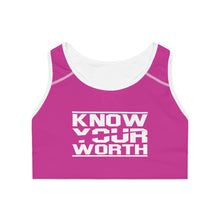 画像をギャラリービューアに読み込む, Know Your Worth Sports Bra - Berry