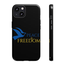 Load image into Gallery viewer, Ukraine Peace & Freedom - Black - iPhone / Pixel / Galaxy