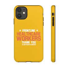 Load image into Gallery viewer, Tough Cases - Thank You Frontline Healthcare Workers - Yellow - iPhone / Pixel / Galaxy