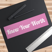 Charger l'image dans la galerie, Know Your Worth Purple Bumper Sticker