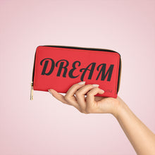 Load image into Gallery viewer, Zipper Wallet - Dream Big - Red (Please allow 2 weeks for Shipping)
