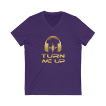 Charger l'image dans la galerie, Turn Me Up - Gold (version 2) Unisex Jersey Short Sleeve V-Neck Tee