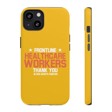 Load image into Gallery viewer, Tough Cases - Thank You Frontline Healthcare Workers - Yellow - iPhone / Pixel / Galaxy